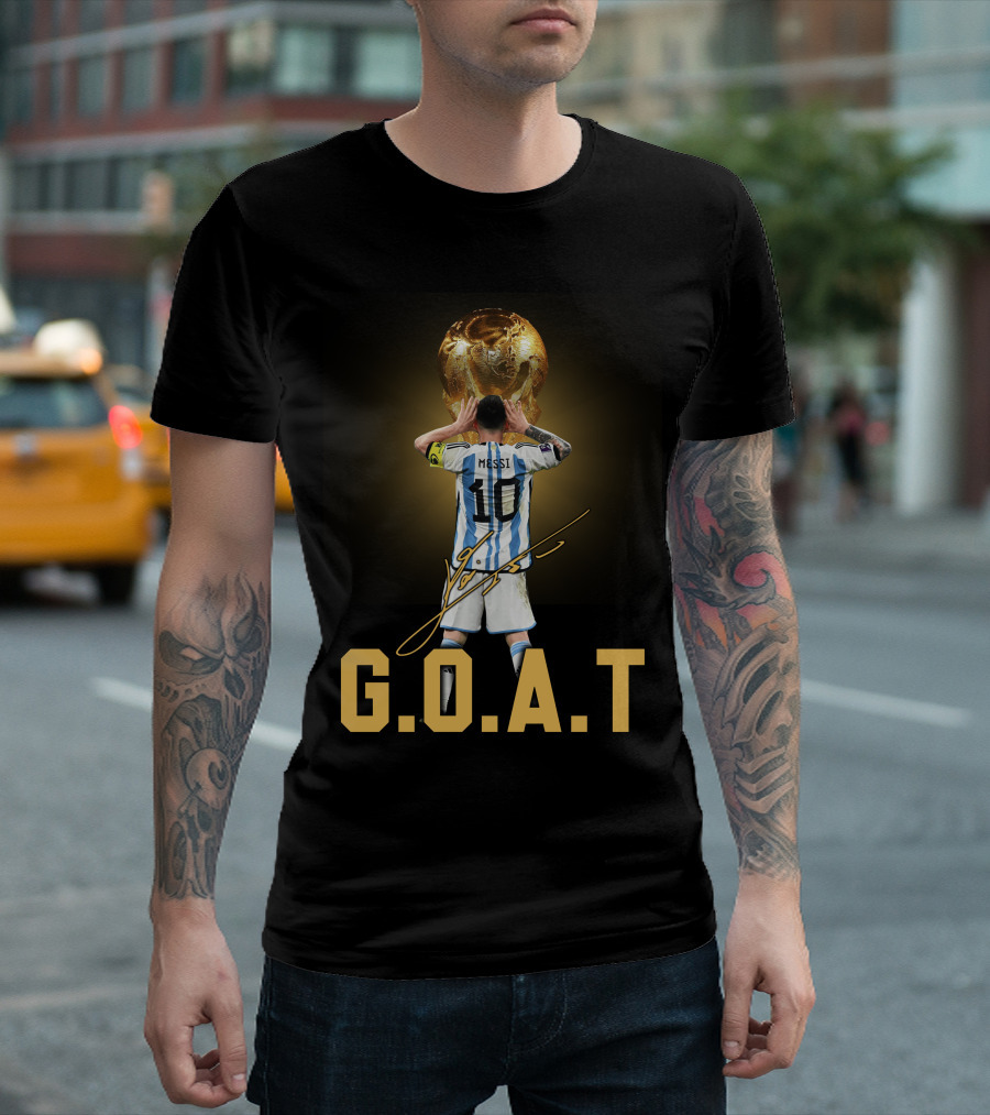 MESSI 10 G.O.A.T WORLD CUP TROPHY T-Shirt