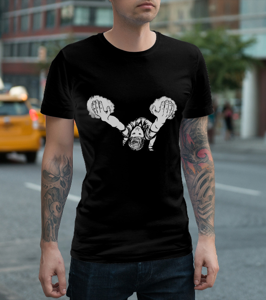 Jugsy Comic-Style Heroic Dive T-Shirt