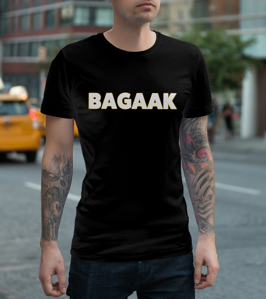BAGAAK The Call of the Rooster Retro Humor Phrase T-Shirt