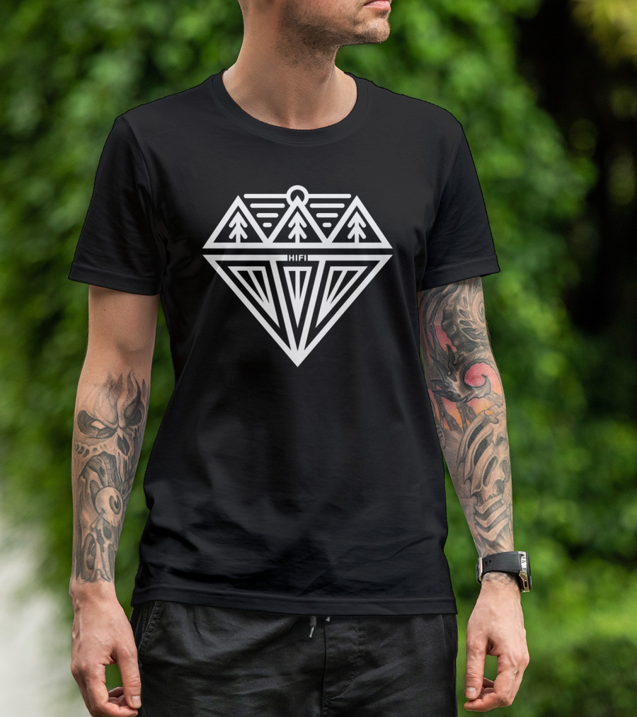 HIFI Geometric Diamond With Triangle Trees T-Shirt