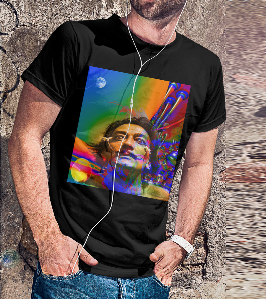 Surreal Salvador Dali Moonlit Vision With Vibrant Colors T-Shirt