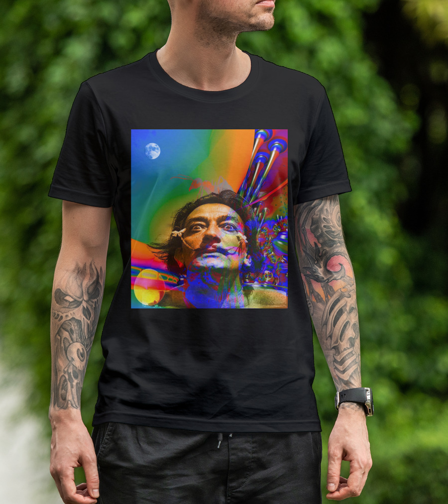Surreal Salvador Dali Moonlit Vision With Vibrant Colors T-Shirt
