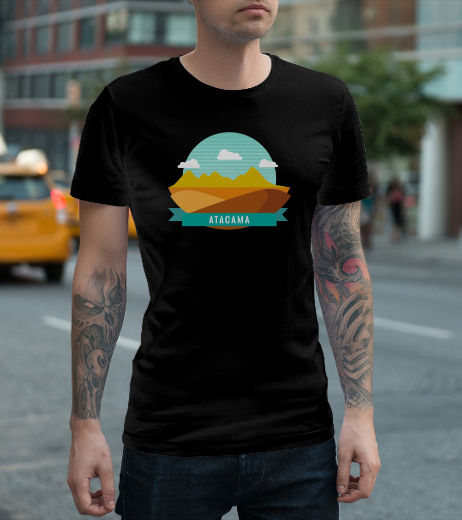 Atacama Desert Mountains And Clouds Emblem T-Shirt