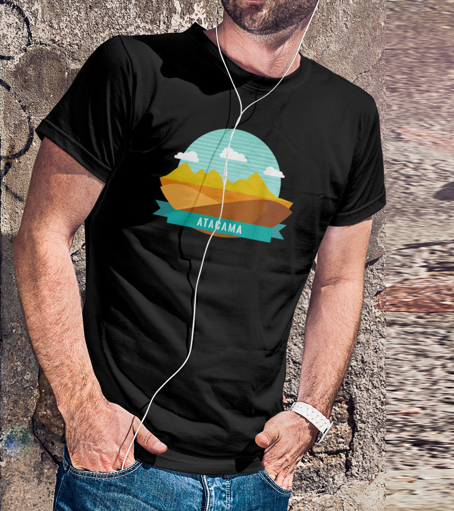 Atacama Desert Mountains And Clouds Emblem T-Shirt