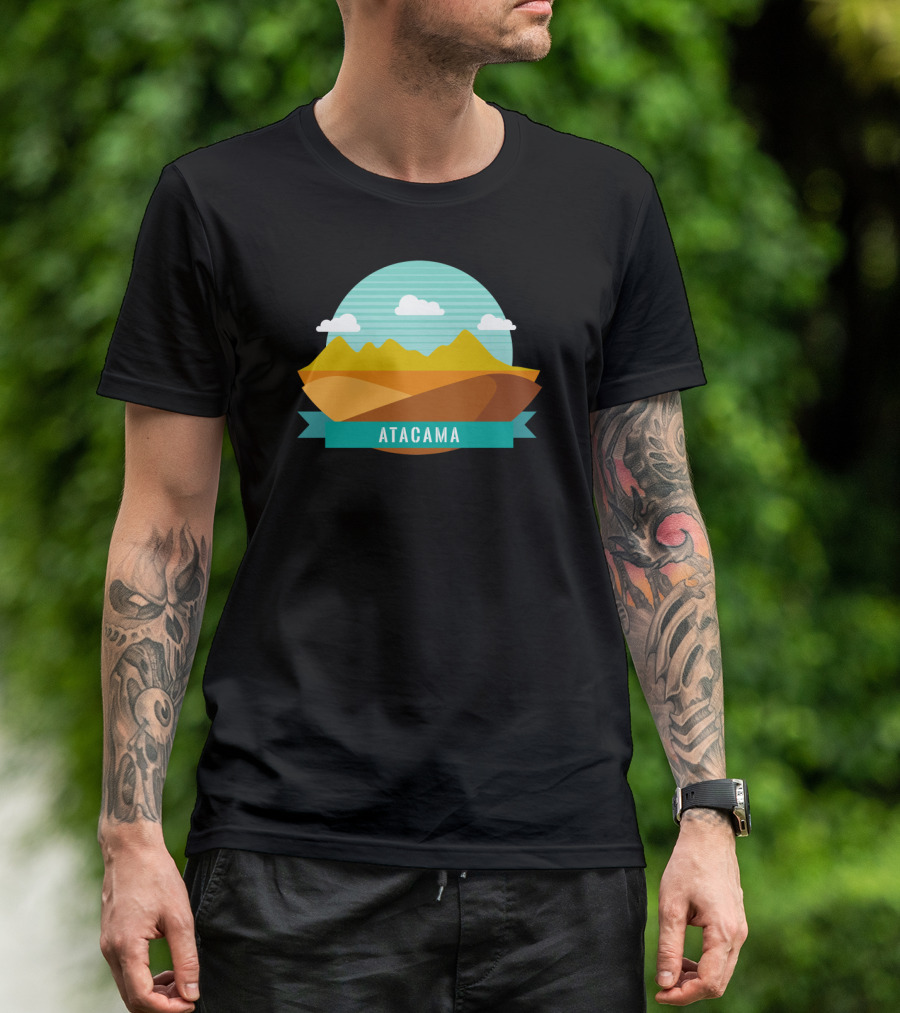 Atacama Desert Mountains And Clouds Emblem T-Shirt