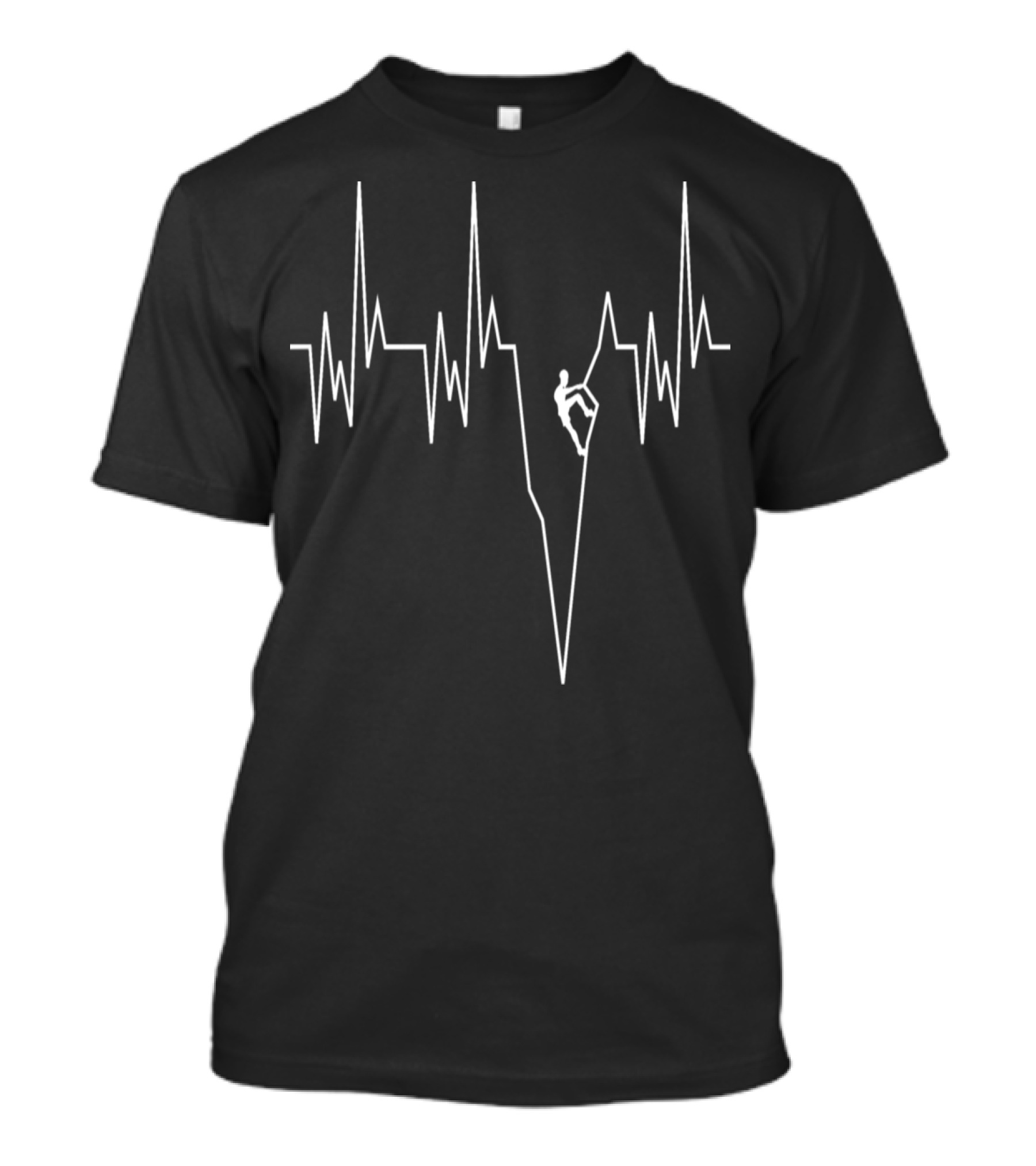 Heartbeat Climber Rock Climbing Mountains Adventure T-Shirt