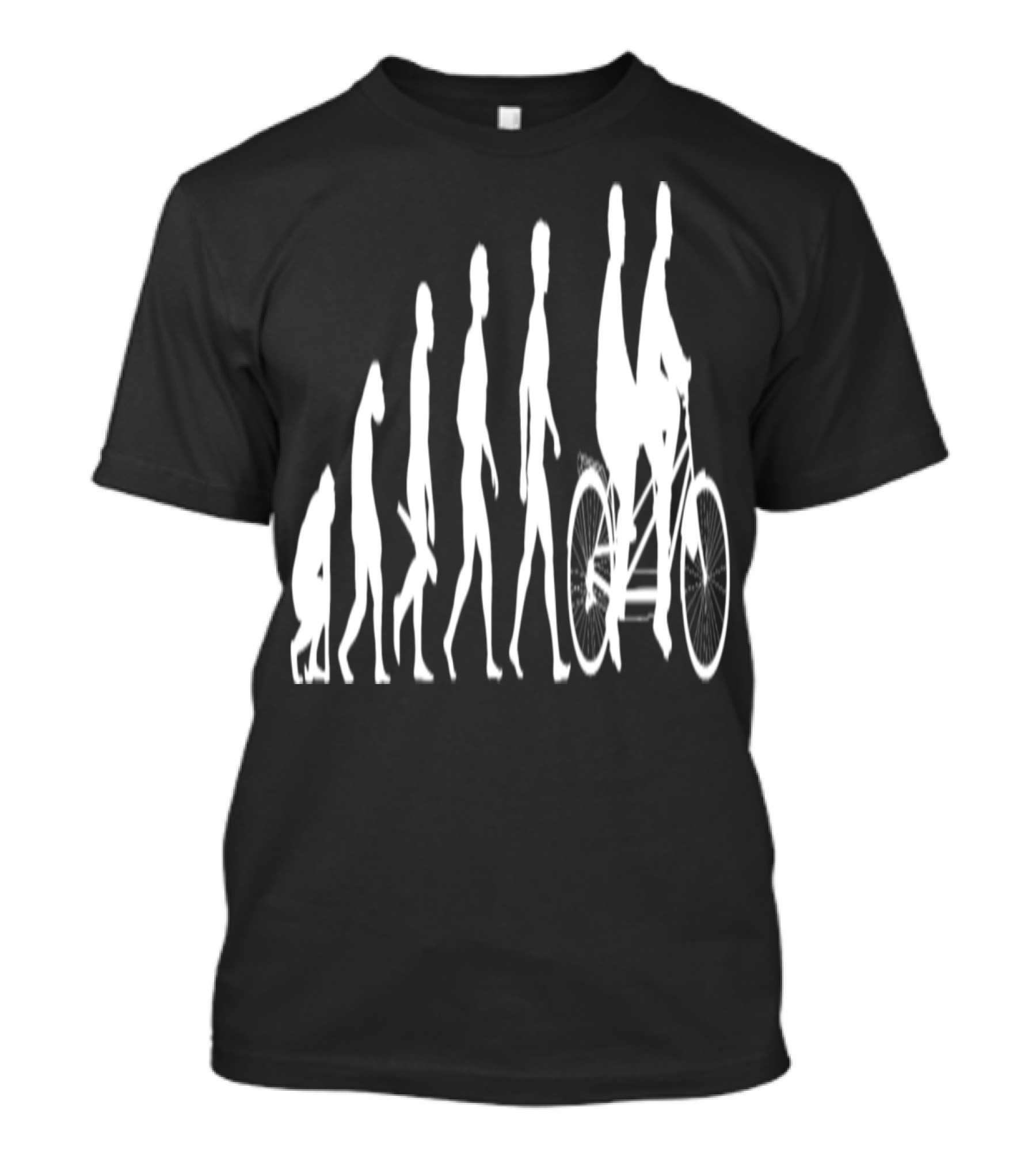 Evolution Of Cycling Tandem Bicycle Bike Cyclist Cycle Biking Journey T-Shirt