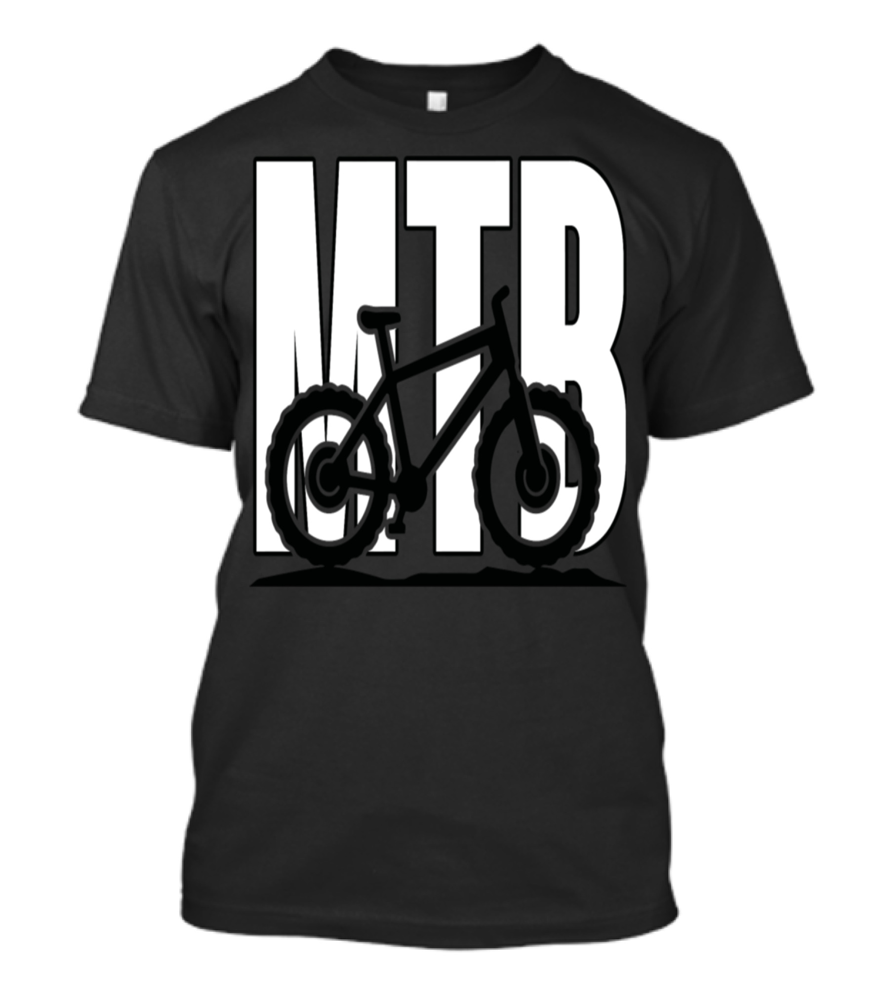 MTB Mountainbike Silhouette Graphic With Bicycle Image T-Shirt