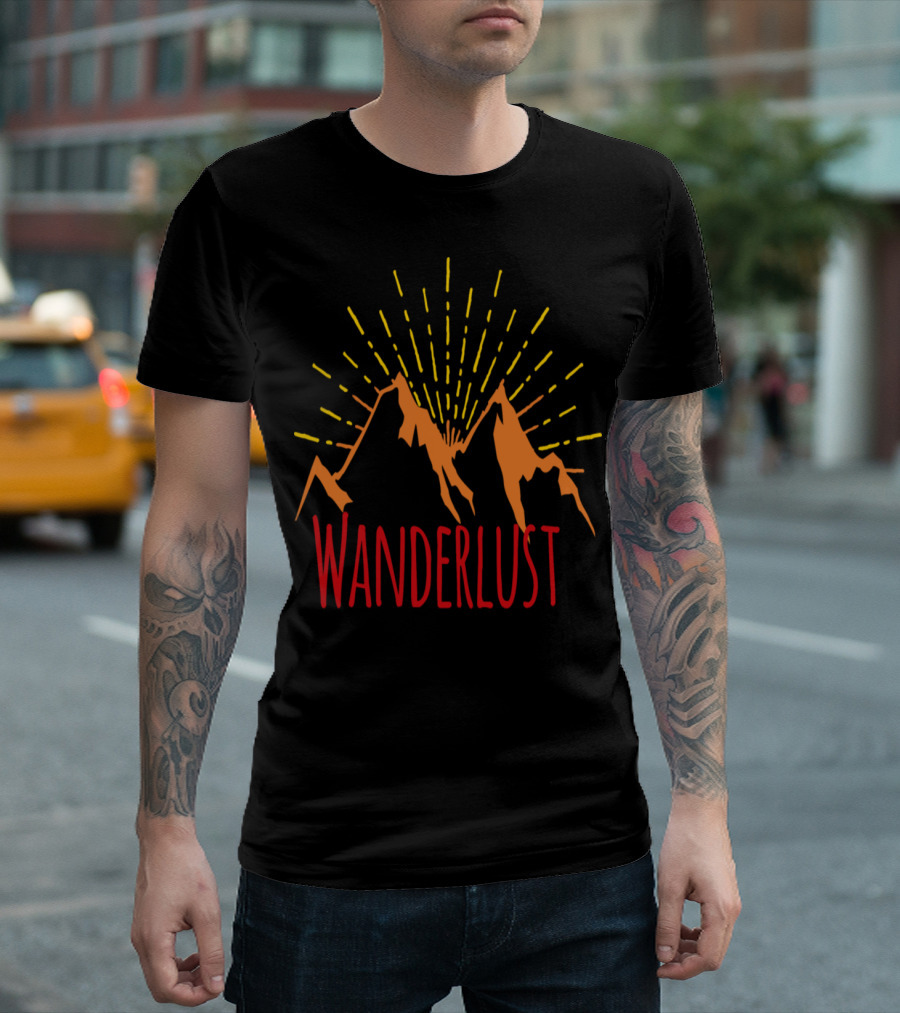 Wanderlust Radiant Mountains with Sunburst T-Shirt