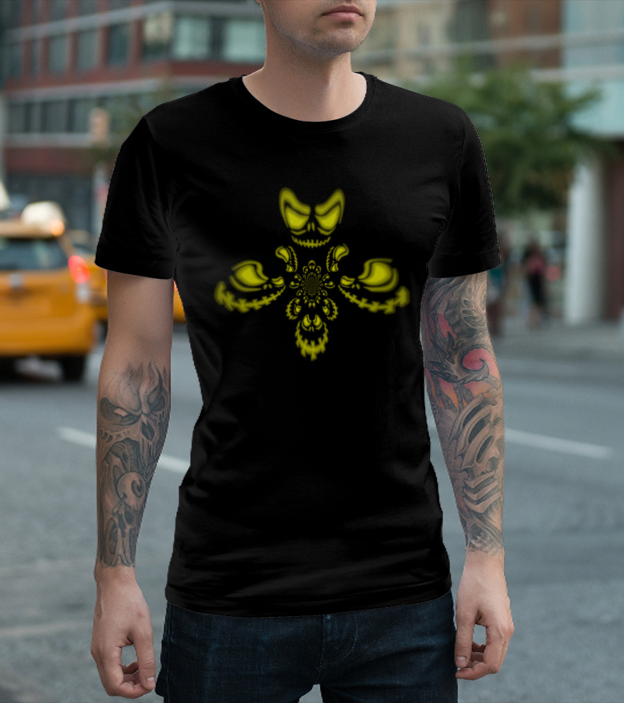 Halloween Pumpkin Evil Yellow Group Faces T-Shirt