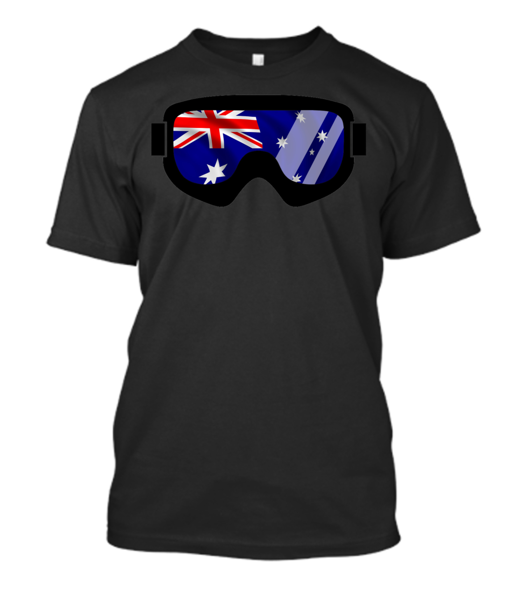 Aussie Goggles Goggle Designs DopeyArt Australian Flag Motif T-Shirt
