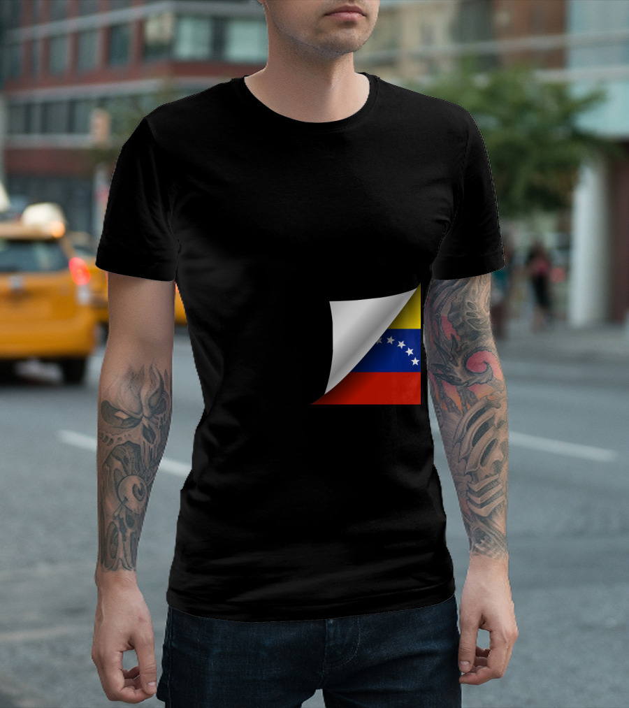 Venezuelan Flag Under Cover T-Shirt