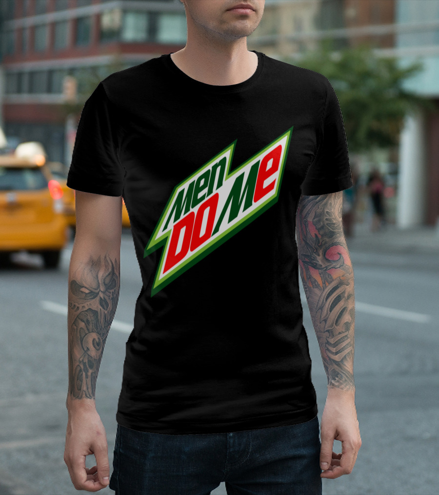 Men Do Me Logo Parody in Iconic T-Shirt