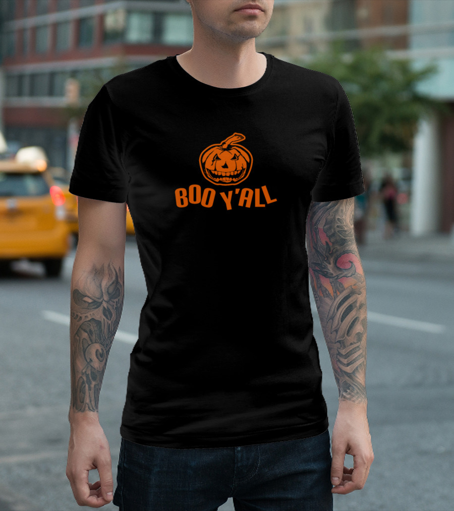 Boo Y'all Halloween Pumpkin Jack O'Lantern T-Shirt