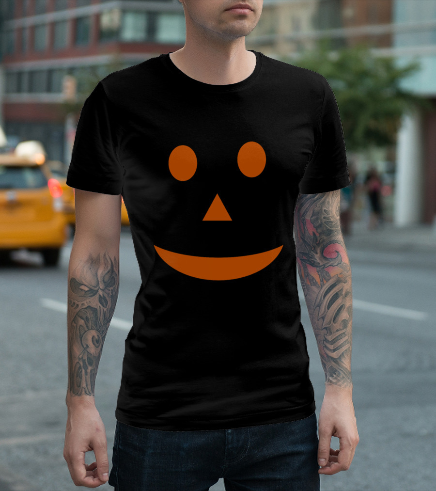 Halloween Pumpkin Eyes Scary Face T-Shirt