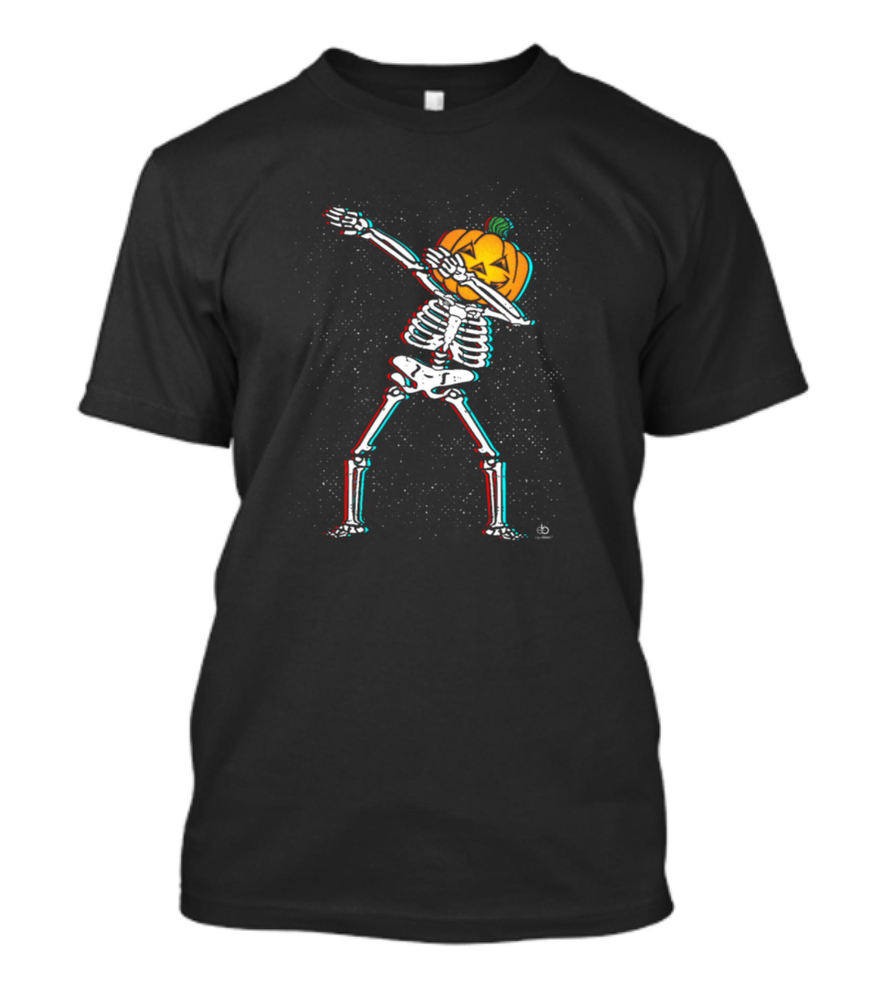 Dabbing Skeleton Pumpkin Halloween T-Shirt