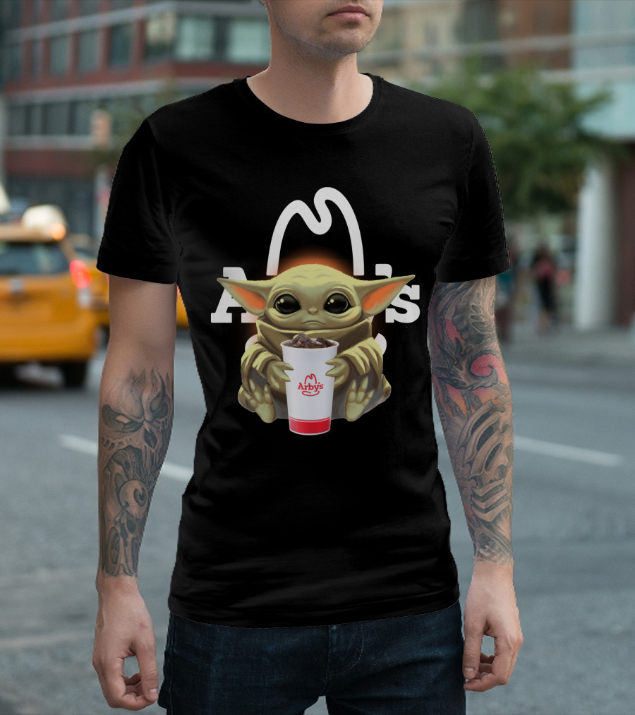 Baby Yoda Holding Arby's Drink T-Shirt