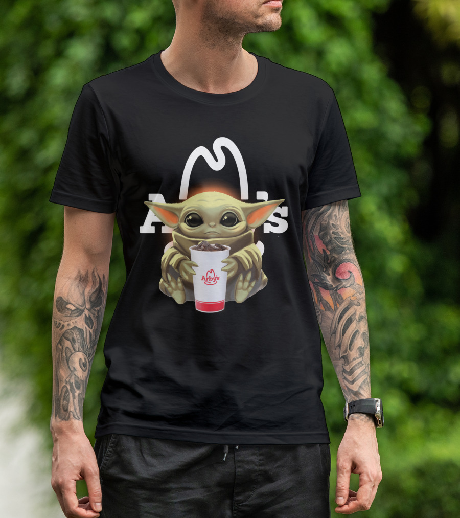 Baby Yoda Holding Arby's Drink T-Shirt