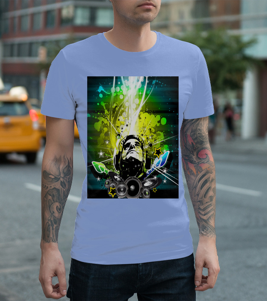 Music So Cool Vibrant Headphones DJ Speaker Blast T-Shirt