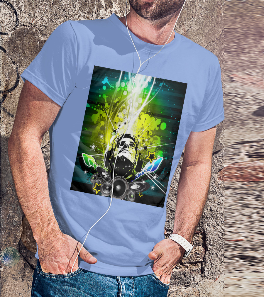 Music So Cool Vibrant Headphones DJ Speaker Blast T-Shirt