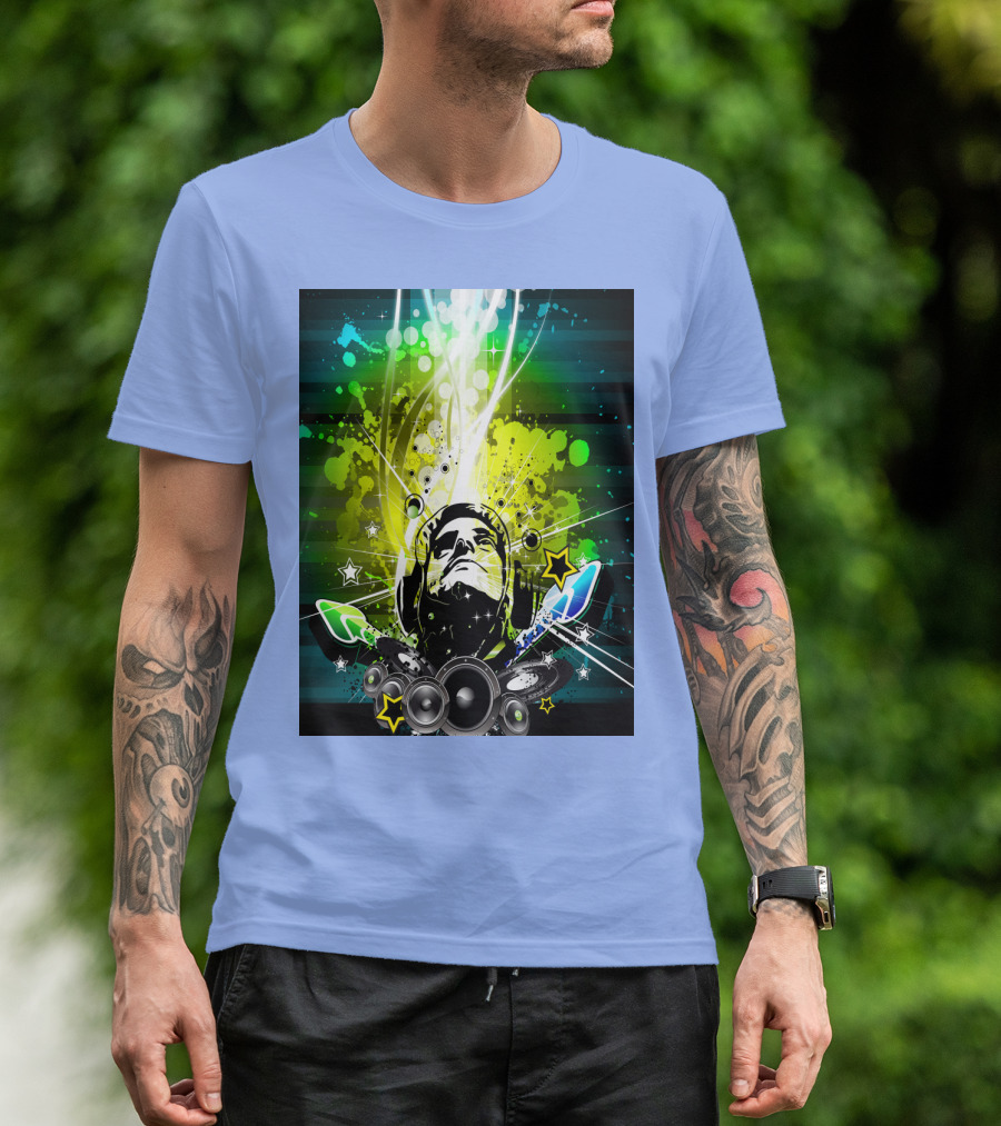 Music So Cool Vibrant Headphones DJ Speaker Blast T-Shirt