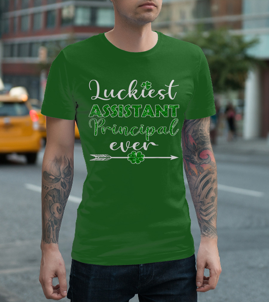 Luckiest Assistant Principal Ever Shamrock Arrow T-Shirt