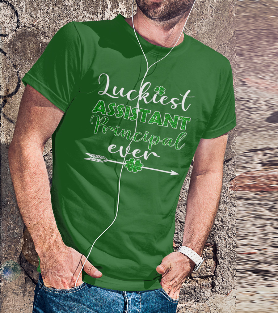 Luckiest Assistant Principal Ever Shamrock Arrow T-Shirt