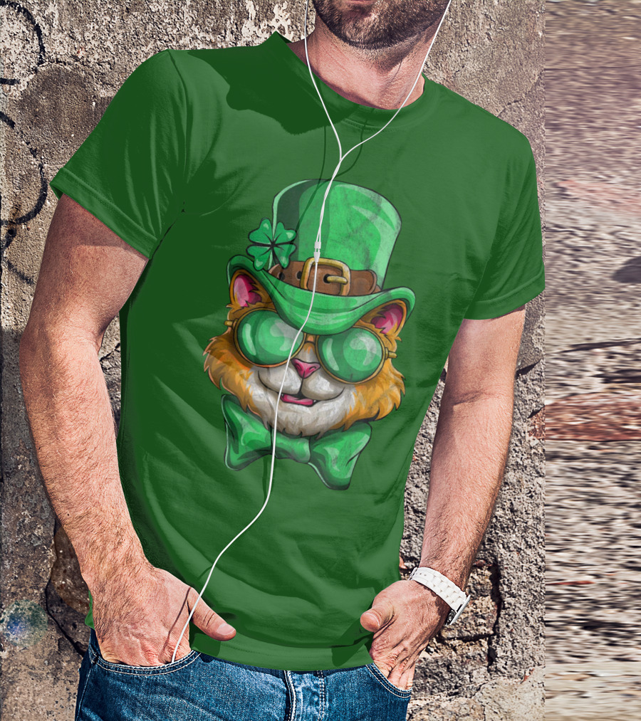 Lepurrchaun Cat St. Patrick's Day Paddy Leprechaun T-Shirt