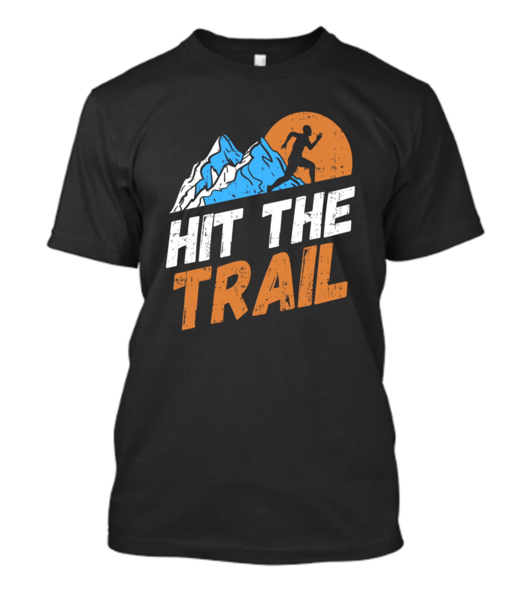 Hit The Trail Mountain Running Adventure Sunset T-Shirt
