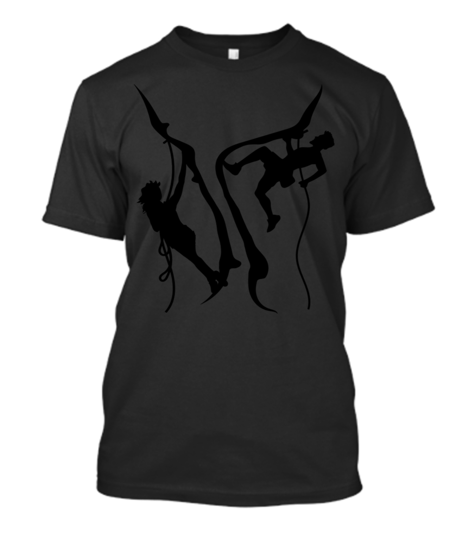 Some Woman Girl Climbing Mountain Mountaineer Silhouette Adventure T-Shirt