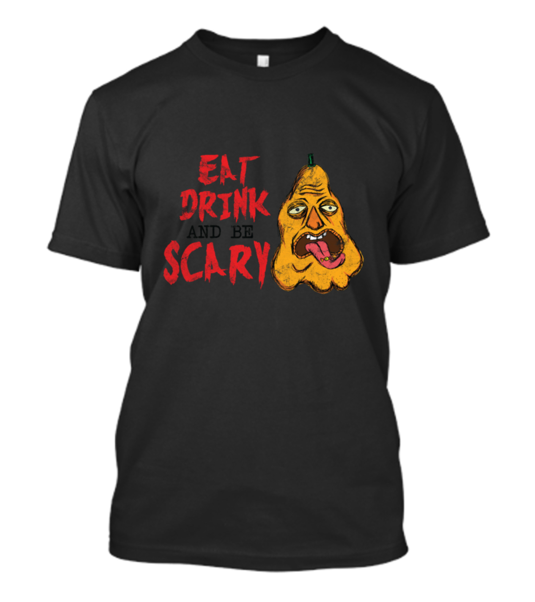 Eat Drink And Be Scary With Pumpkin Grudge Face T-Shirt