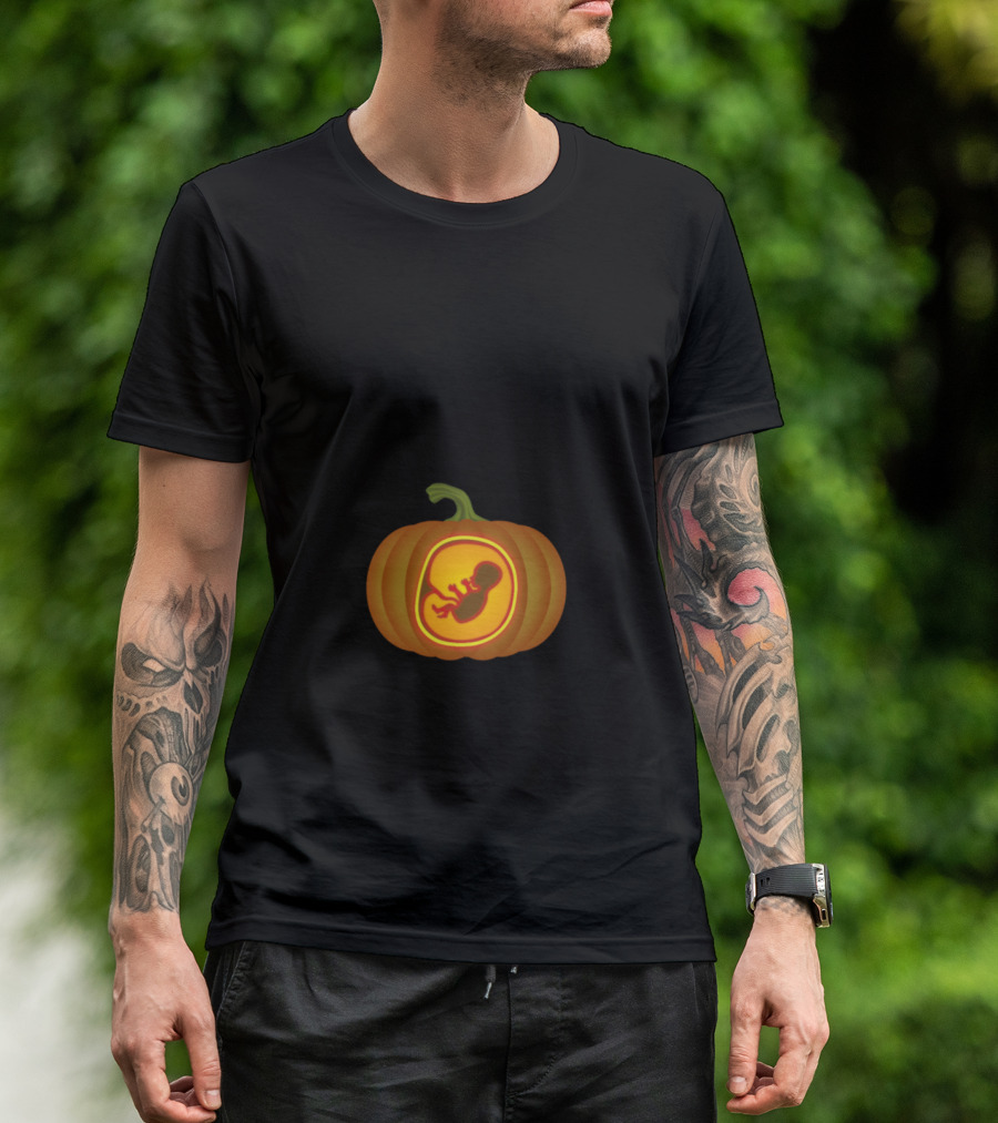 Pumpkin Pregnancy Maternity Expecting Baby Halloween T-Shirt