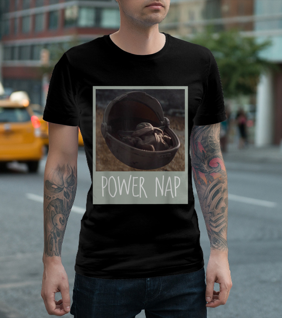 Star Wars The Mandalorian The Child Power Nap Baby Yoda Cradle T-Shirt