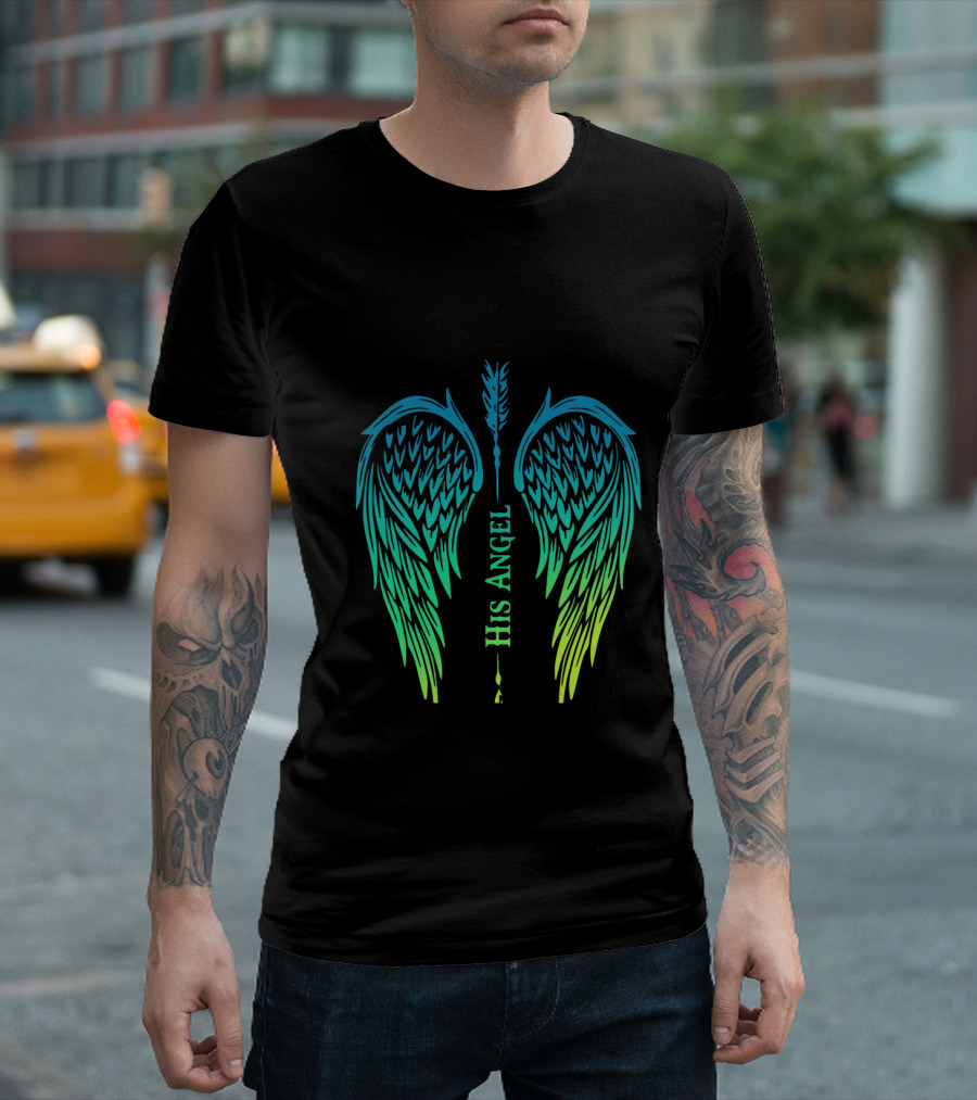 His Angel Wings With Arrow Feather T-Shirt