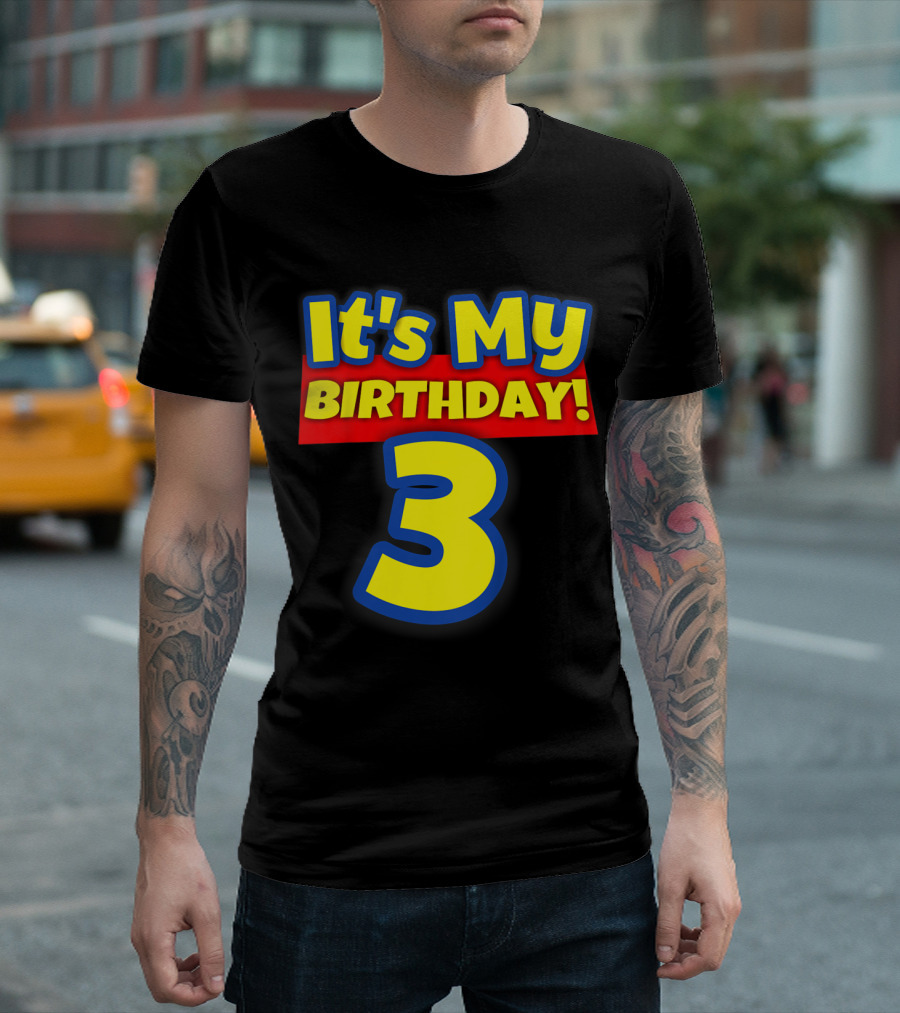 Kids 3 Year Old It's My Birthday Boys And Girls 3 T-Shirt