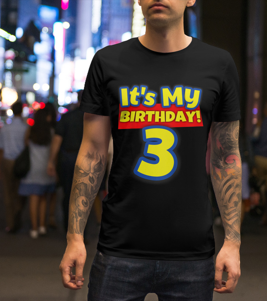 Kids 3 Year Old It's My Birthday Boys And Girls 3 T-Shirt