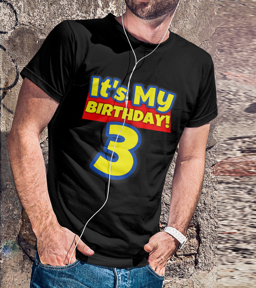 Kids 3 Year Old It's My Birthday Boys And Girls 3 T-Shirt