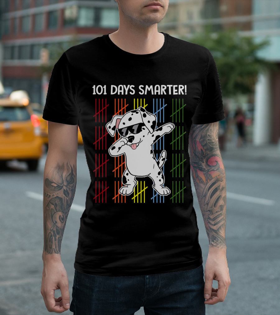 101 Days Smarter School Math Dabbing Dalmatian Counting Marks T-Shirt