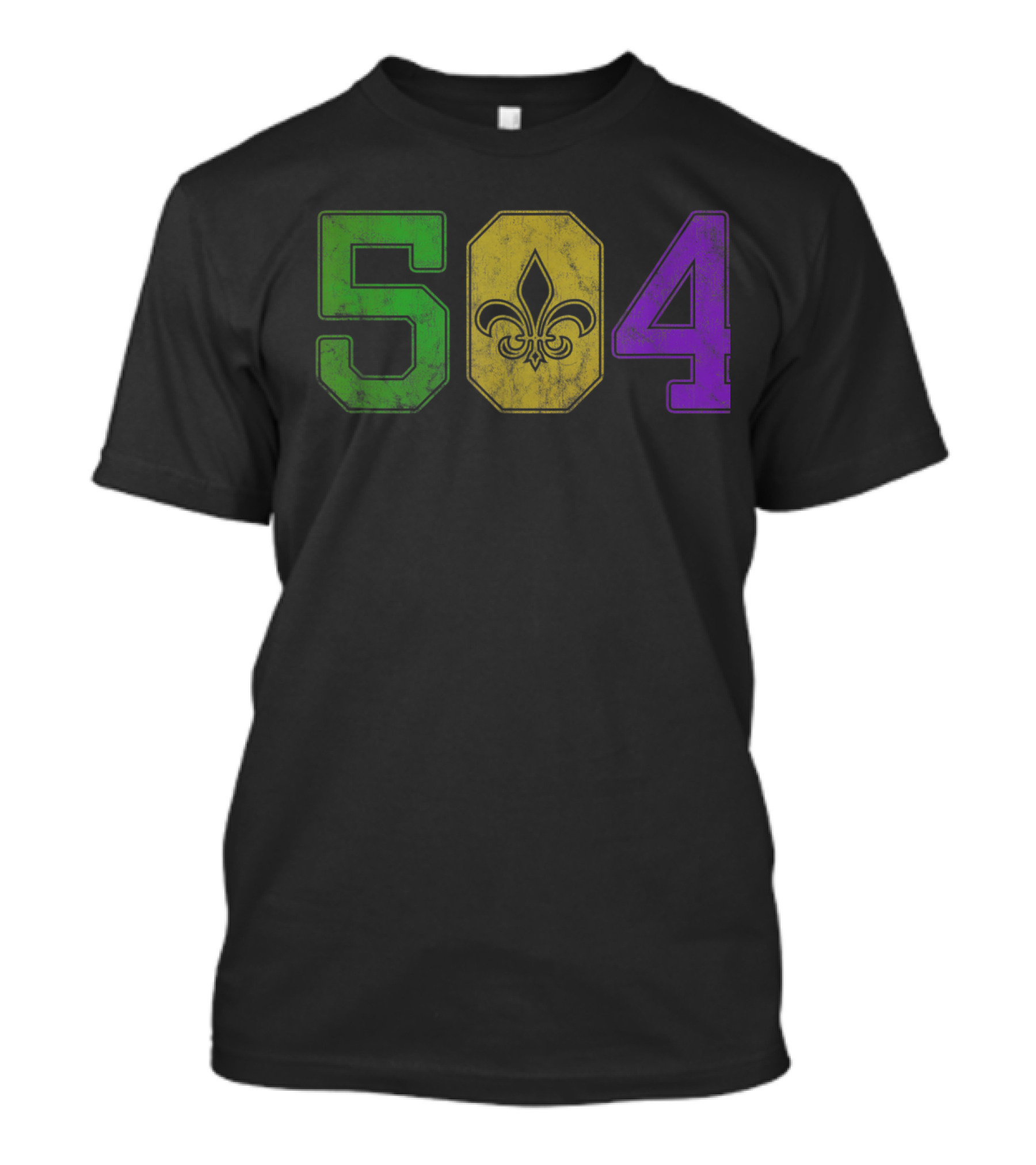 Mardi Gras 504 Fleur De Lis Nola New Orleans Louisiana La T-Shirt