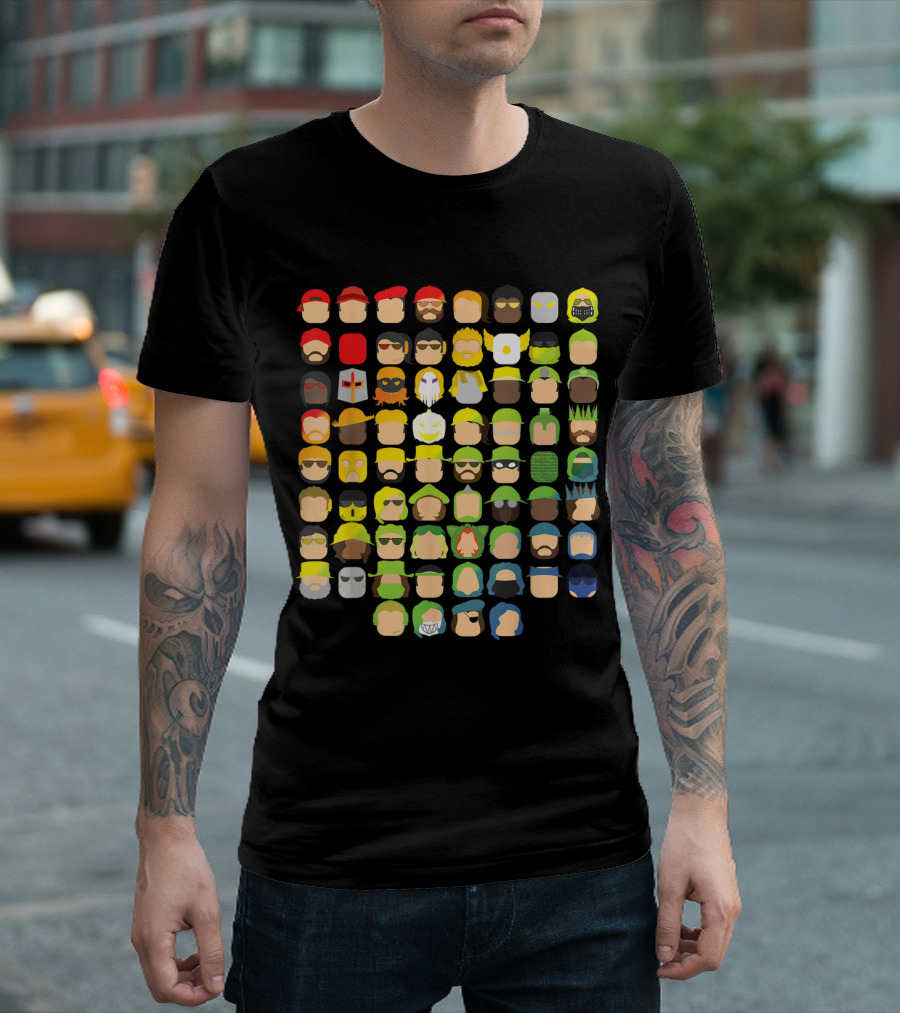 Arsenal Cast Iconic Characters And Symbols Collection T-Shirt