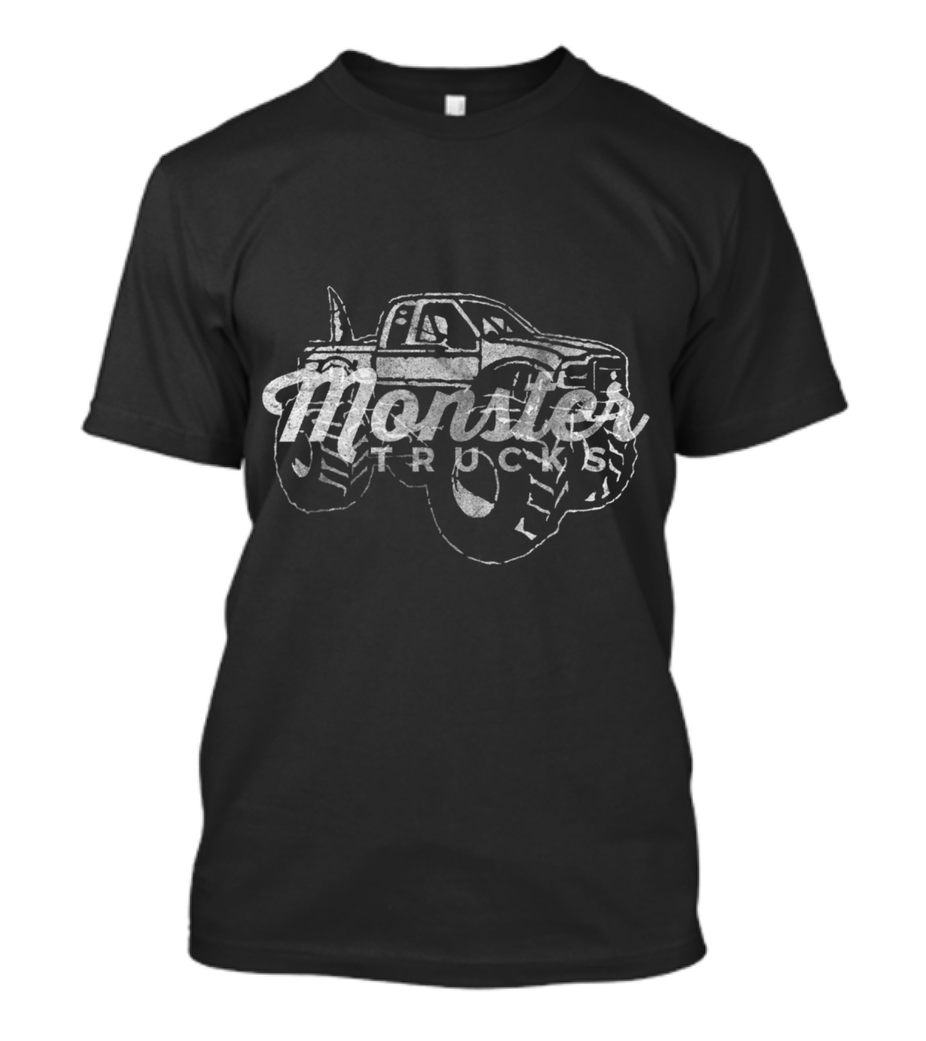 Monster Trucks Vintage Big Truck Lover Grunge Tire Tread Enthusiast T-Shirt