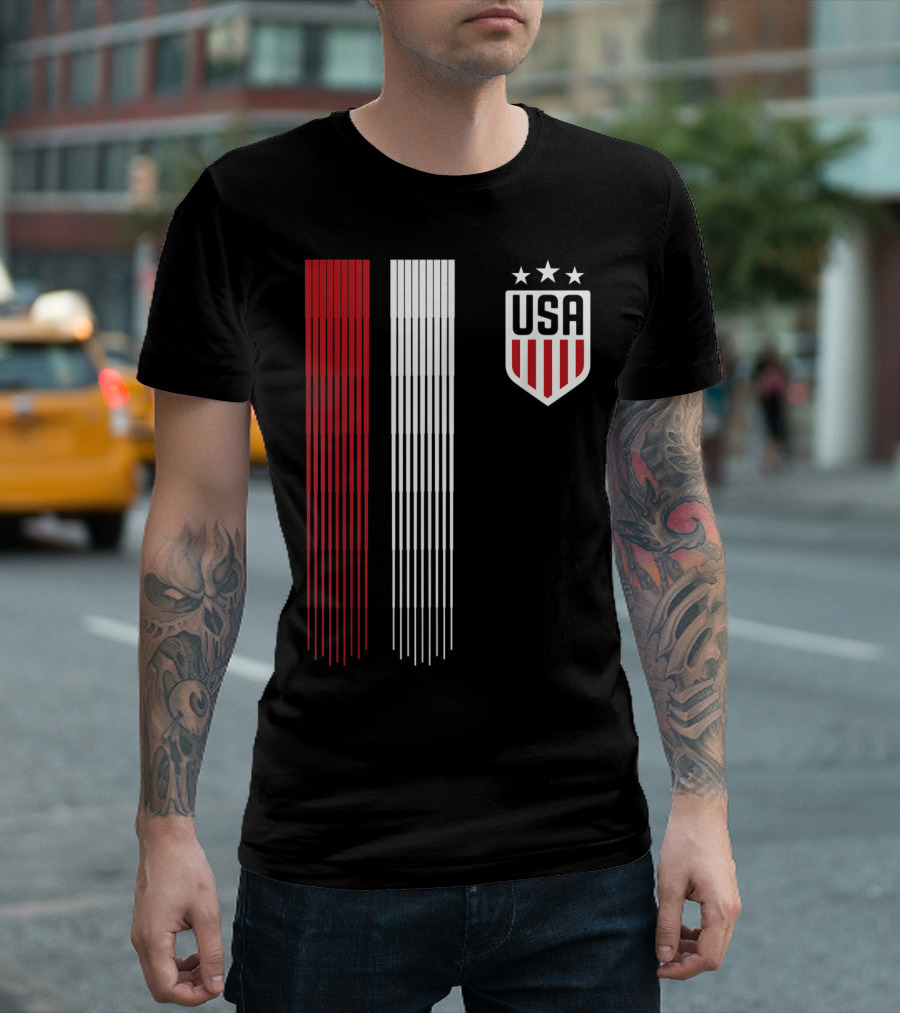 USA Cool Soccer Stars Iconic Shield T-Shirt