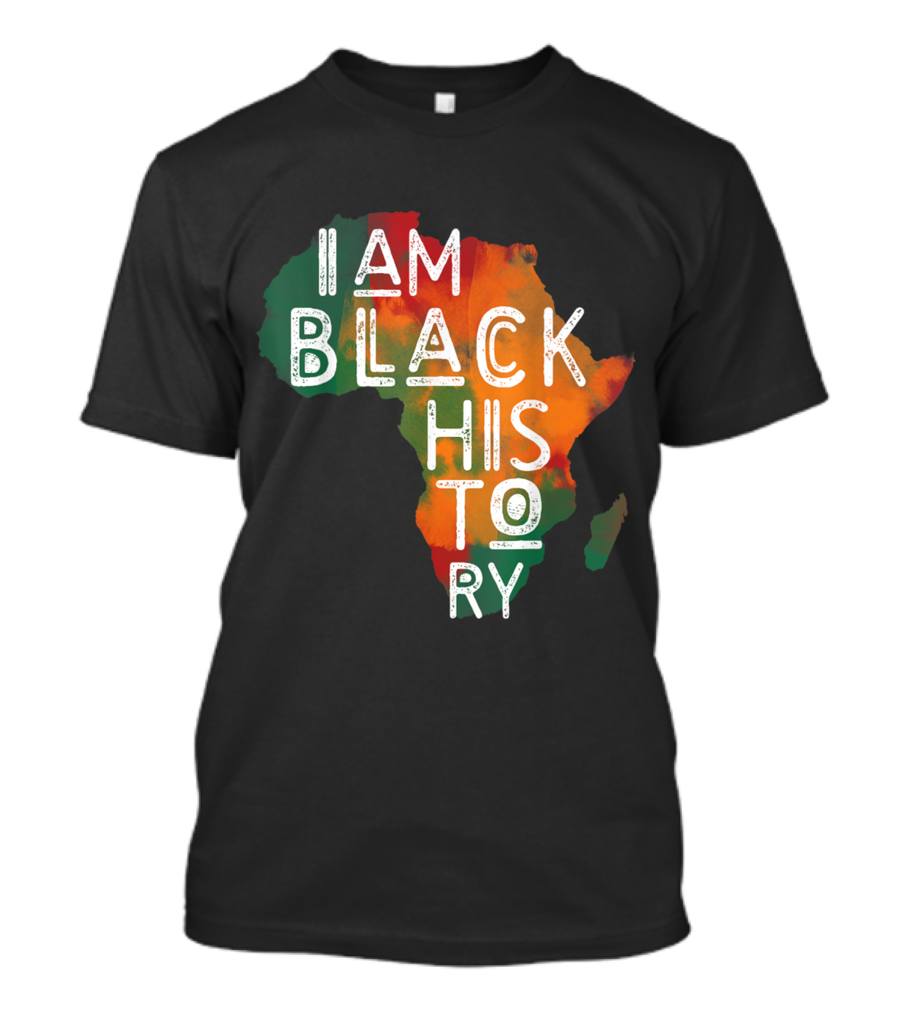 Black Pride I Am Black History African Map T-Shirt