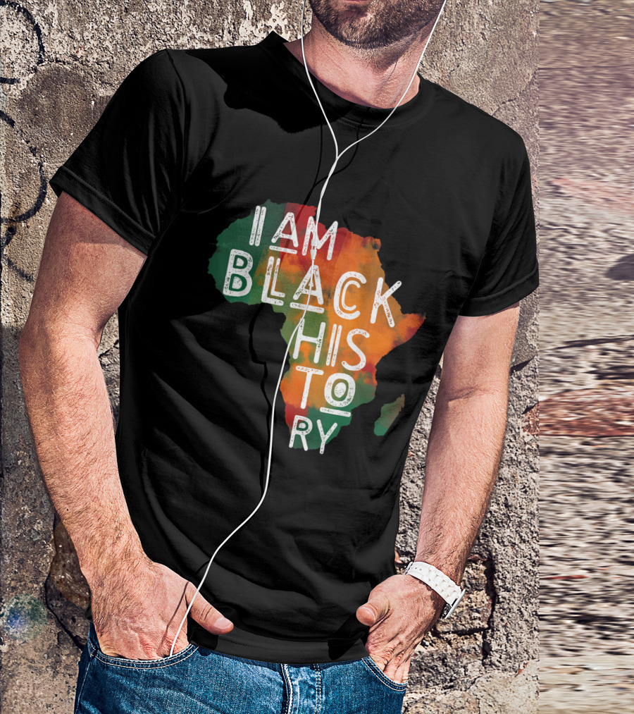 Black Pride I Am Black History African Map T-Shirt