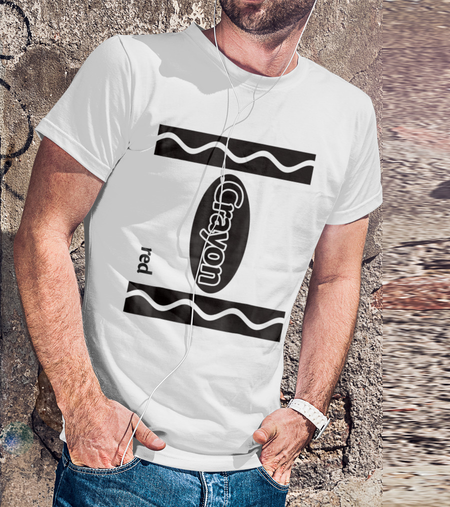 Red Crayon Halloween Costume Crayon Box Group T-Shirt