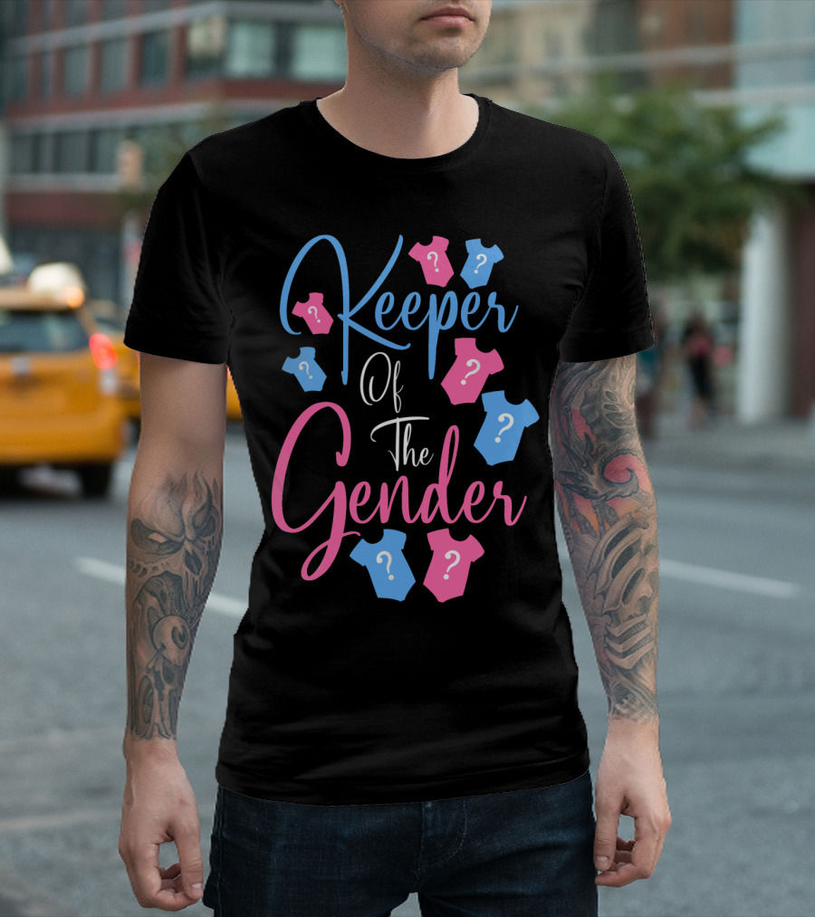 Keeper Of The Gender Reveal Baby Announcement Onesies T-Shirt