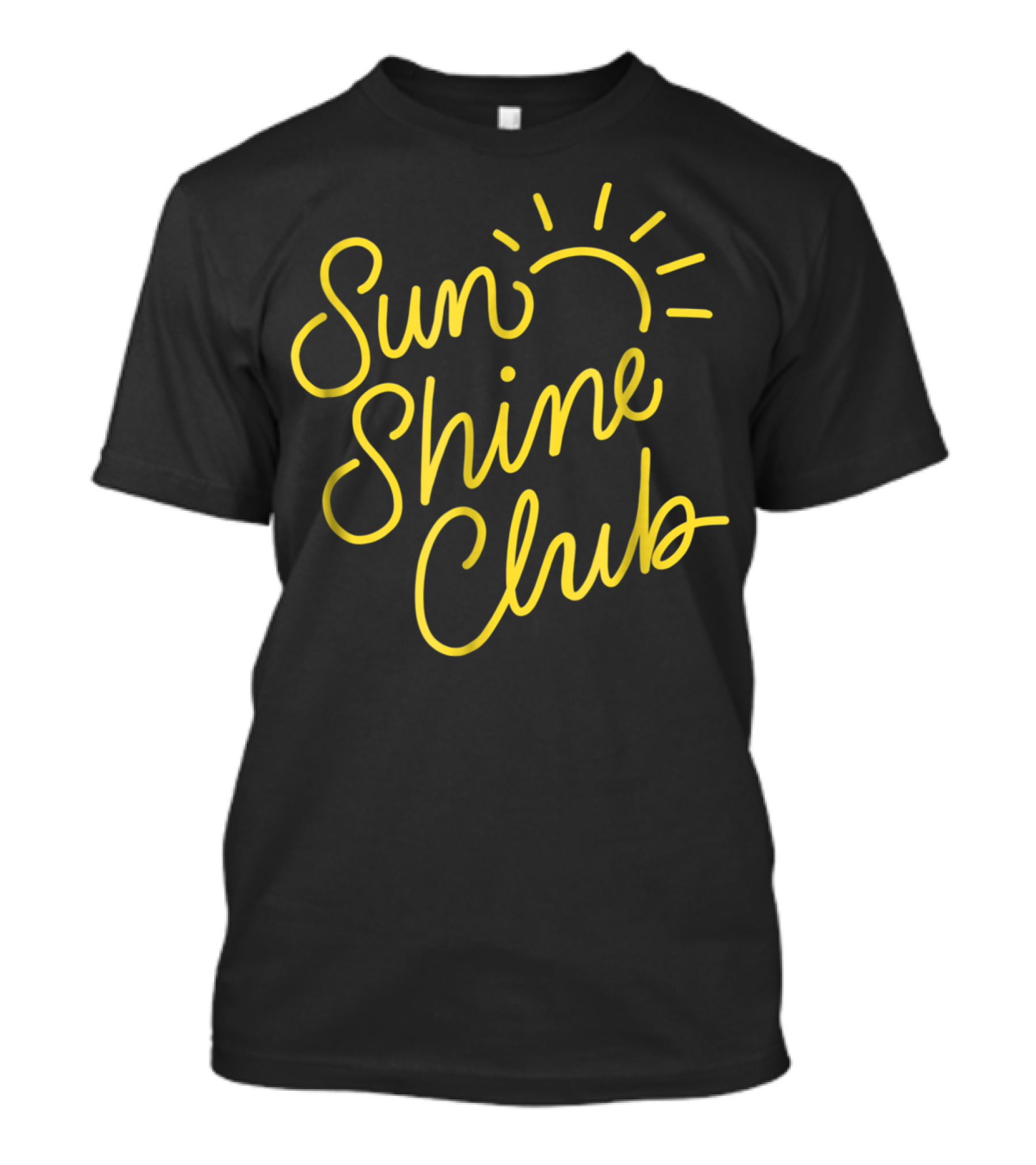 Sun Shine Club Yellow Sunshine Club With Sun T-Shirt