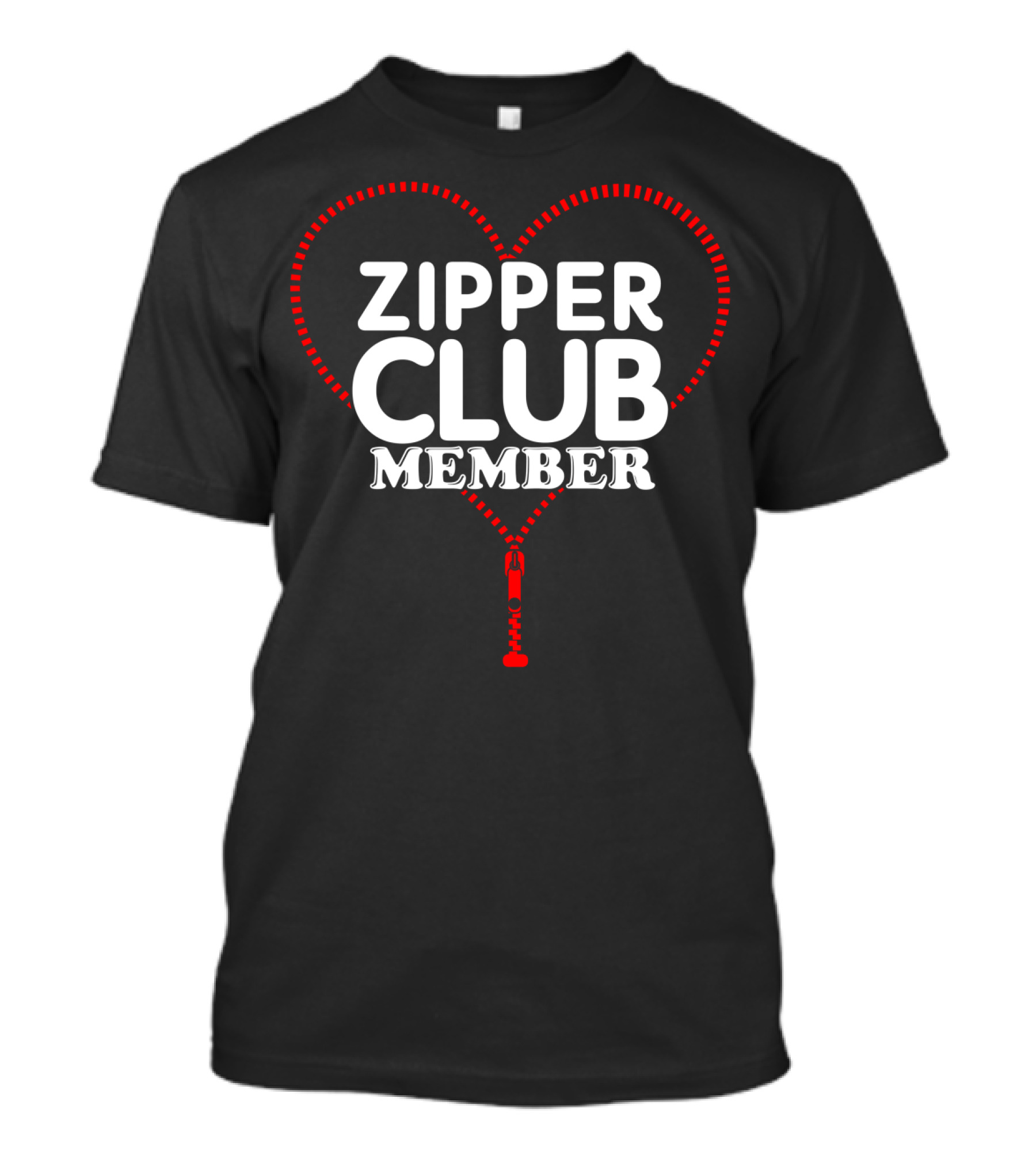 Zipper Club Member Open Heart Surgery CHD Heart Shape Zipper T-Shirt
