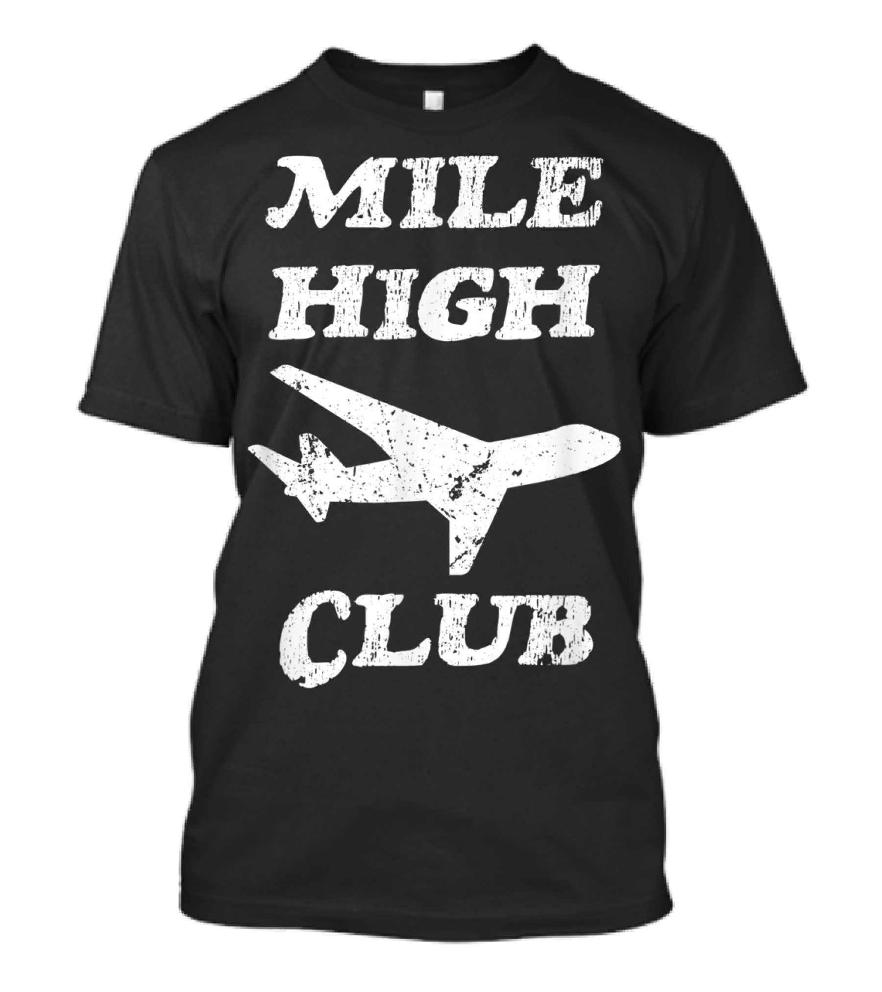 Mile High Club Airplane Humor Flight Saying T-Shirt