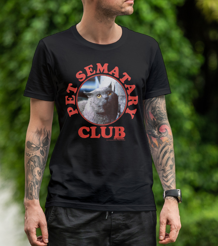 Pet Sematary Club Church Circle Cat Image T-Shirt